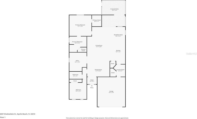 6307 Shadowlake Dr, Apollo Beach, FL 33572 - view of property floor plan