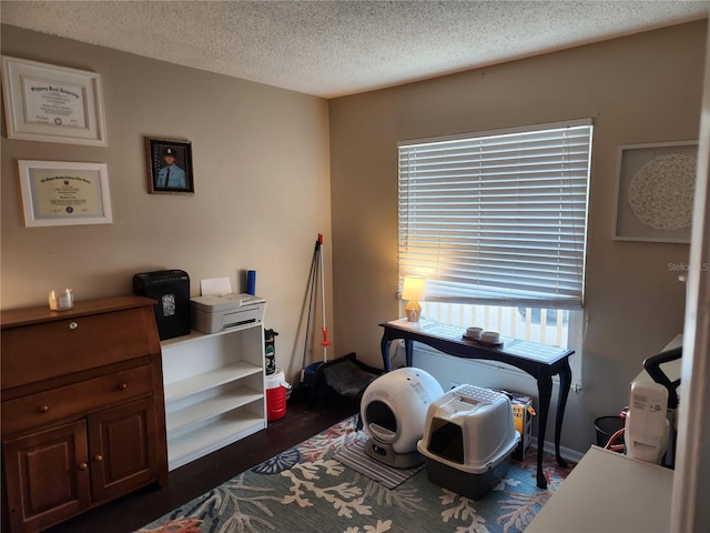 6356 7th Ave W Unit 6356, Bradenton, FL 34209 - office with dark wood-style flooring and a textured ceiling