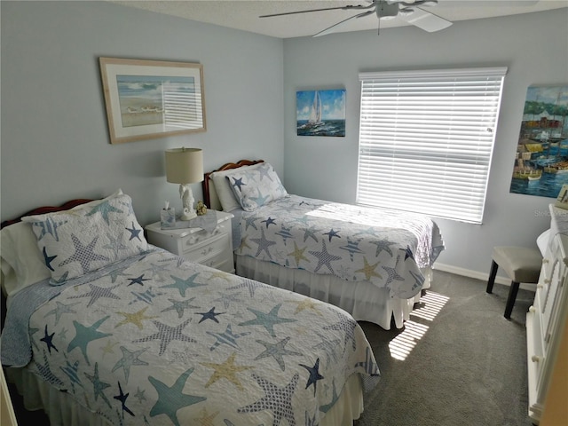 11802 Aintree Ct, Trinity, FL 34655 - bedroom with carpet floors and a ceiling fan