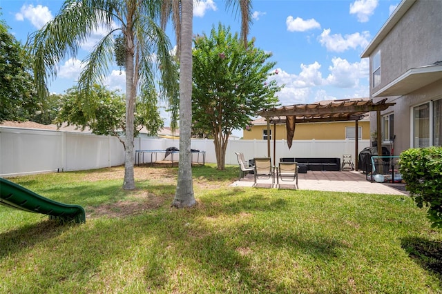11132 Running Pine Dr, Riverview, FL 33569 - fenced backyard with a pergola and a patio