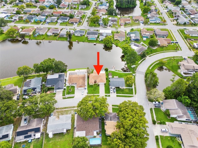 4371 Otter Way, New Port Richey, FL 34653 - aerial view of property's location featuring nearby suburban area and a large body of water