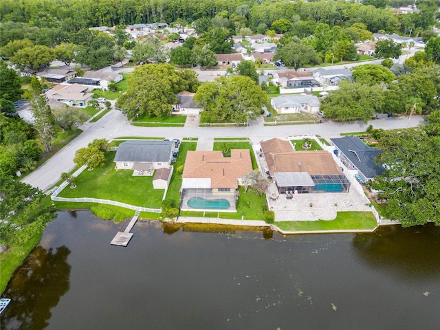 4371 Otter Way, New Port Richey, FL 34653 - aerial view of property and surrounding area featuring nearby suburban area and a nearby body of water