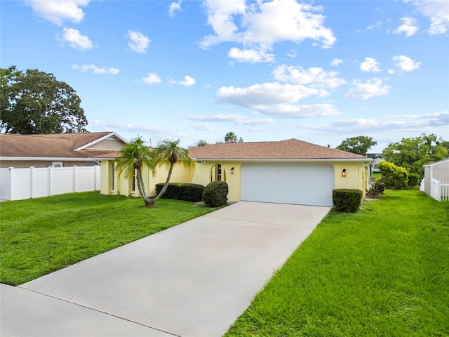 4371 Otter Way, New Port Richey, FL 34653 - ranch-style house featuring stucco siding, a garage, and concrete driveway