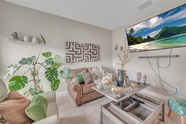 12591 Vander Way, New Port Richey, FL 34654 - living area featuring baseboards and carpet flooring