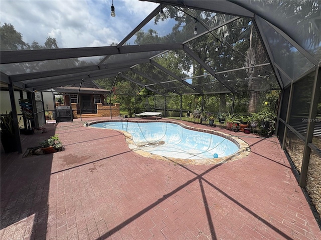3411 Holland Dr, Brandon, FL 33511 - view of pool with an empty pool, a patio, a diving board, and a lanai