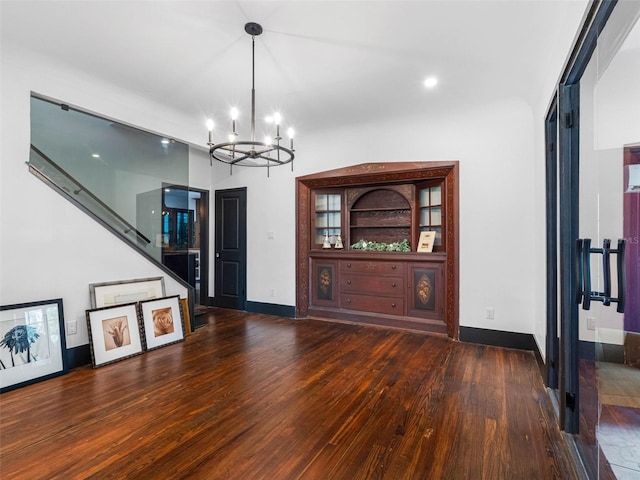 1570 48th Ave N, Saint Petersburg, FL 33703 - entryway featuring a chandelier, wood finished floors, and recessed lighting