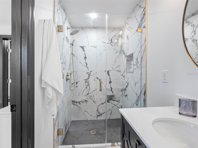1570 48th Ave N, Saint Petersburg, FL 33703 - bathroom featuring vanity and a marble finish shower