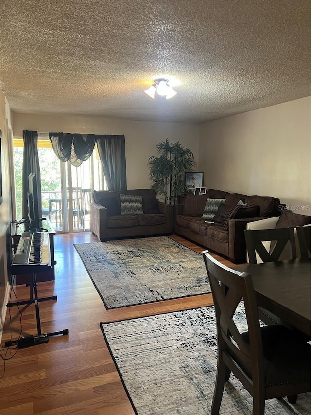 7518 Dolonita Dr Unit 7518, Tampa, FL 33615 - living area with wood finished floors and a textured ceiling