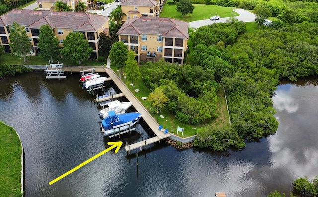 6517 Channelside Dr, New Port Richey, FL 34652 - bird's eye view of a large body of water