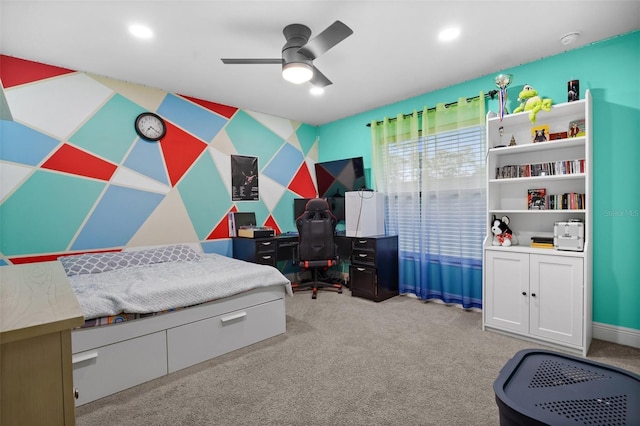 13395 59th Ct N, West Palm Beach, FL 33411 - carpeted bedroom featuring a desk and ceiling fan
