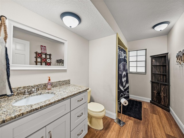 609 W Pipkin Rd, Lakeland, FL 33813 - full bathroom with wood finished floors, vanity, and a textured ceiling
