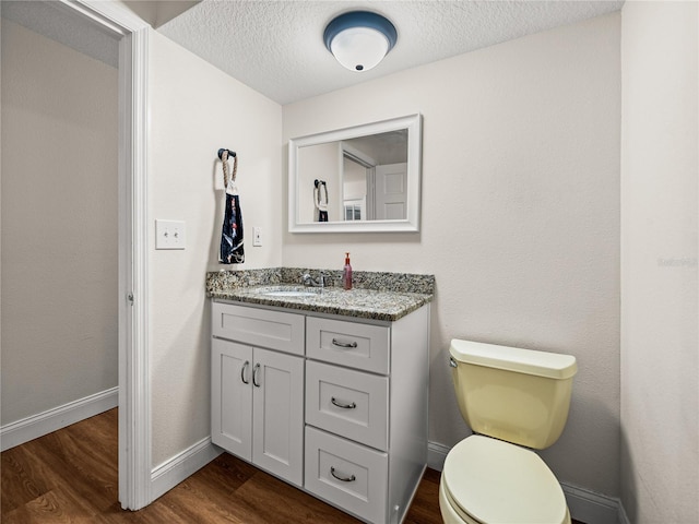 609 W Pipkin Rd, Lakeland, FL 33813 - bathroom with vanity, a textured ceiling, and wood finished floors