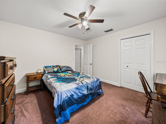 609 W Pipkin Rd, Lakeland, FL 33813 - bedroom featuring carpet and ceiling fan