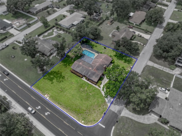 609 W Pipkin Rd, Lakeland, FL 33813 - aerial overview of property's location with property parcel outlined