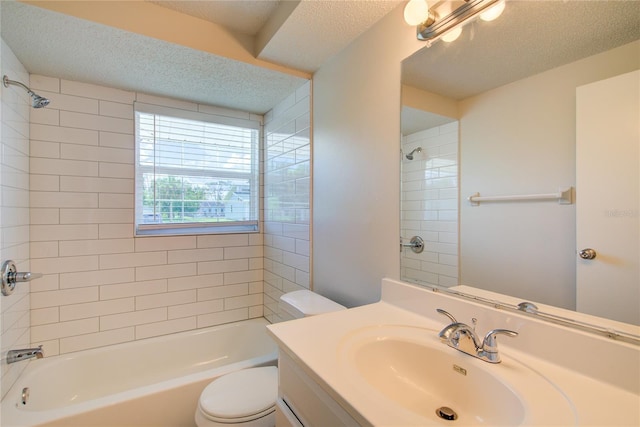 2442 Dando St, Port Charlotte, FL 33948 - full bath featuring vanity, shower / tub combination, and a textured ceiling