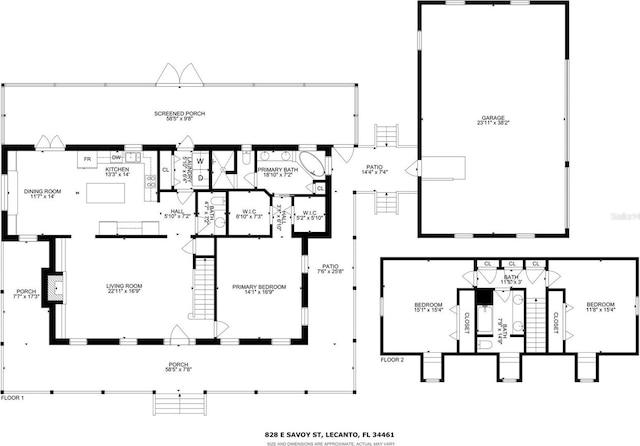 828 E Savoy St, Lecanto, FL 34461 - view of floor plan / room layout