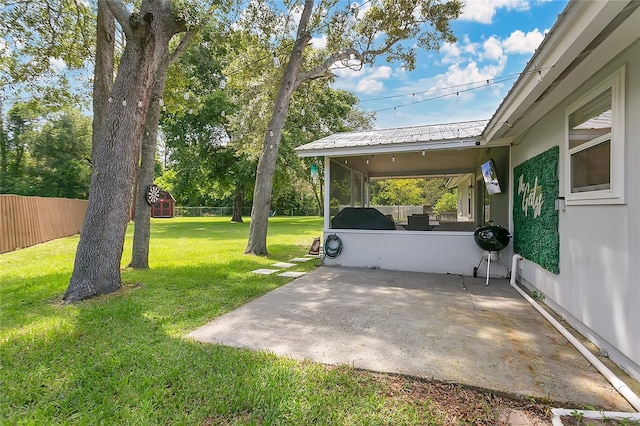 4233 Oak Ln, Saint Augustine, FL 32086 - view of yard with a patio area and a sunroom