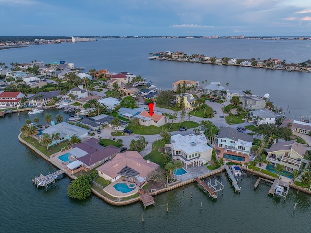 809 59th Ave, Saint Petersburg, FL 33706 - aerial perspective of suburban area featuring a large body of water