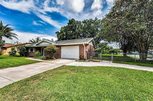 607 Spring Blossom Ct, Brandon, FL 33511 - single story home with concrete driveway, a garage, and brick siding