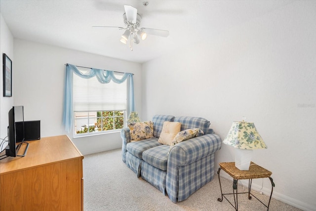 7018 Scrub Jay Way, Bradenton, FL 34203 - home office featuring light carpet and ceiling fan