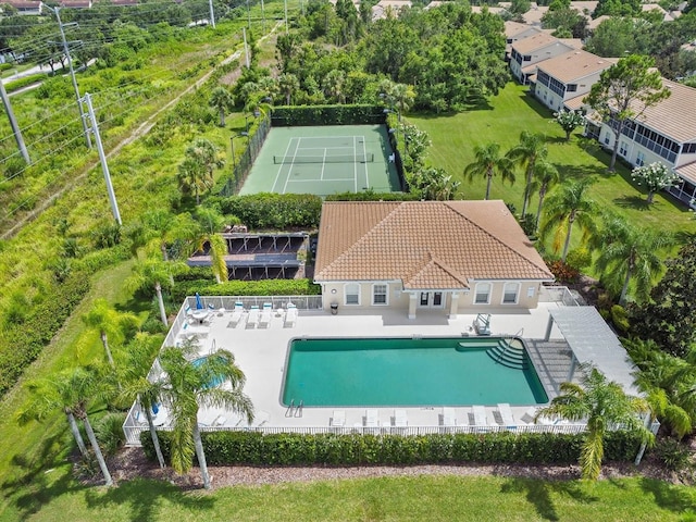 7018 Scrub Jay Way, Bradenton, FL 34203 - view from above of property with a pool