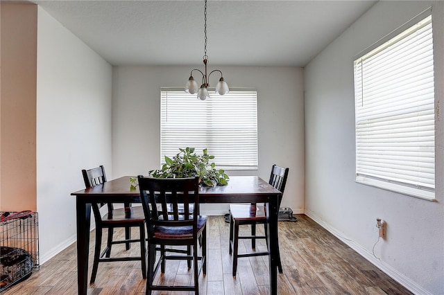 10146 Tuscan Sun Ave, Riverview, FL 33578 - dining room with wood finished floors and a chandelier