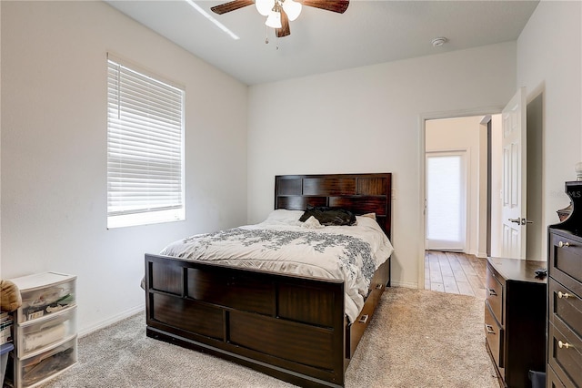 10146 Tuscan Sun Ave, Riverview, FL 33578 - bedroom featuring light carpet and a ceiling fan