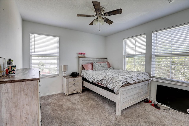 10146 Tuscan Sun Ave, Riverview, FL 33578 - carpeted bedroom with multiple windows and a ceiling fan