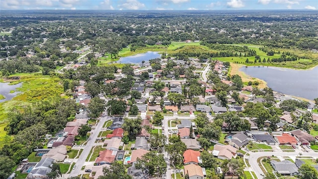 1008 Mallow Way, Brandon, FL 33510 - aerial view of property and surrounding area with a large body of water and nearby suburban area