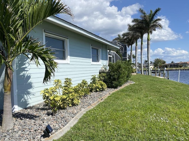 2569 Brazilia Ct, Punta Gorda, FL 33950 - view of grassy yard with a water view
