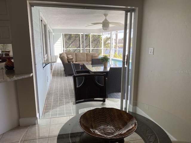 2569 Brazilia Ct, Punta Gorda, FL 33950 - dining area with a ceiling fan and tile patterned floors