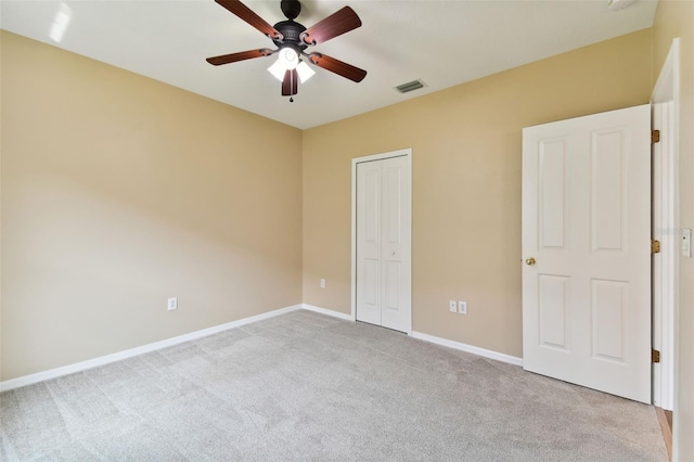 5321 Silver Charm Ter, Wesley Chapel, FL 33544 - unfurnished bedroom featuring carpet flooring, a closet, and a ceiling fan