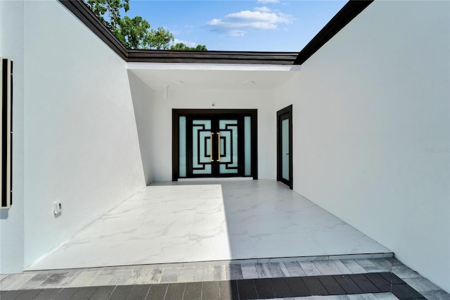 18852 Tracer Dr, Lutz, FL 33549 - property entrance with stucco siding