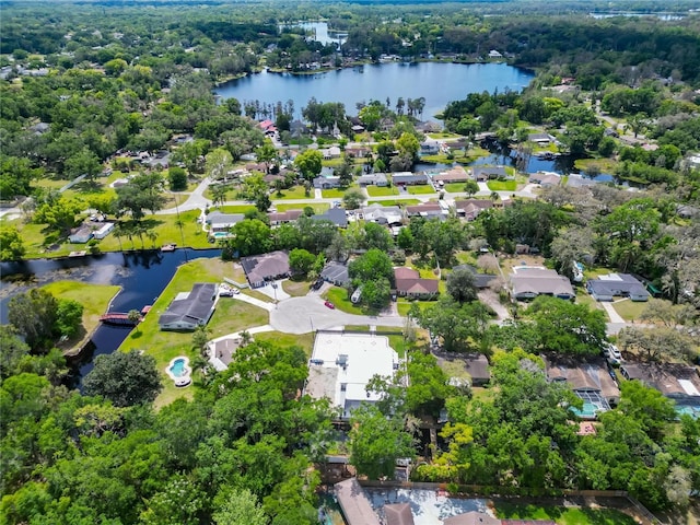 18852 Tracer Dr, Lutz, FL 33549 - aerial view of residential area with a large body of water