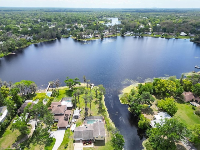 18852 Tracer Dr, Lutz, FL 33549 - aerial overview of property's location featuring a nearby body of water and nearby suburban area