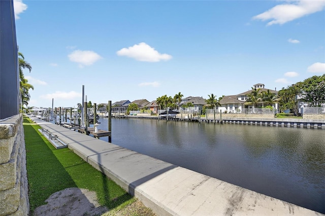 5720 Tortoise Pl, Apollo Beach, FL 33572 - dock area featuring a water view and a residential view