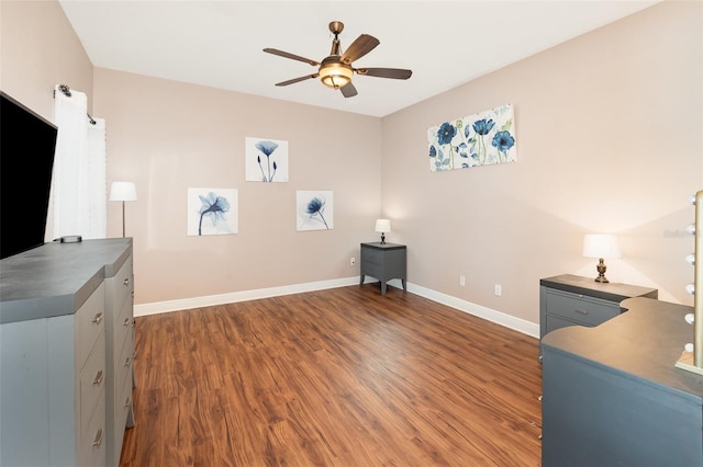 1395 Alston Bay Blvd, Apopka, FL 32703 - unfurnished office featuring ceiling fan and wood finished floors