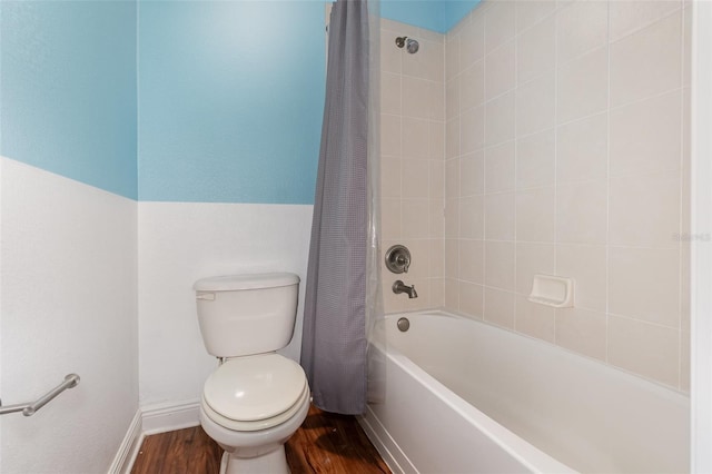 1395 Alston Bay Blvd, Apopka, FL 32703 - bathroom featuring wood finished floors and shower / bathtub combination with curtain