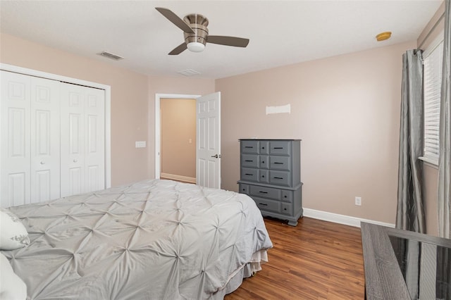1395 Alston Bay Blvd, Apopka, FL 32703 - bedroom with wood finished floors, a closet, and ceiling fan