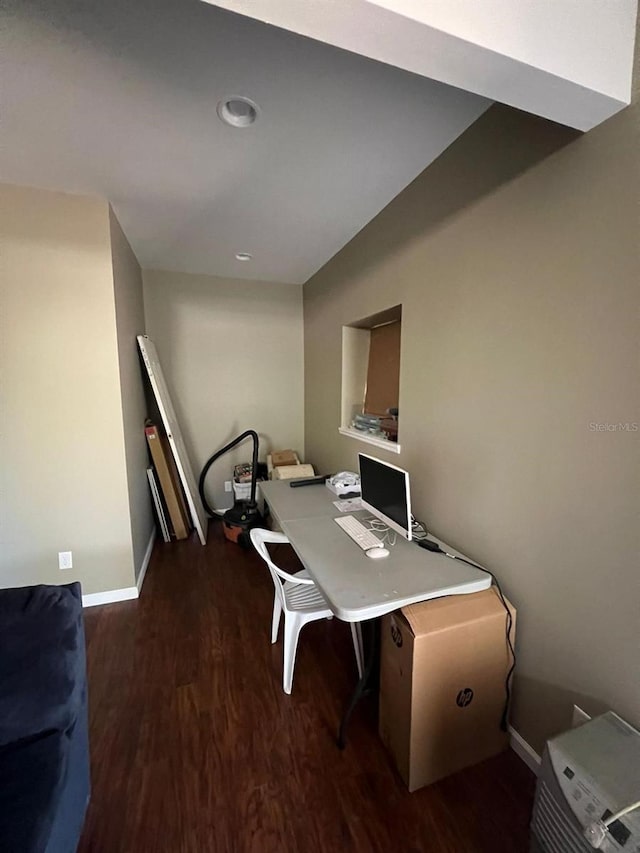 123 Rocky Rd, Lackawaxen, PA 18435 - office space featuring dark wood-type flooring and recessed lighting