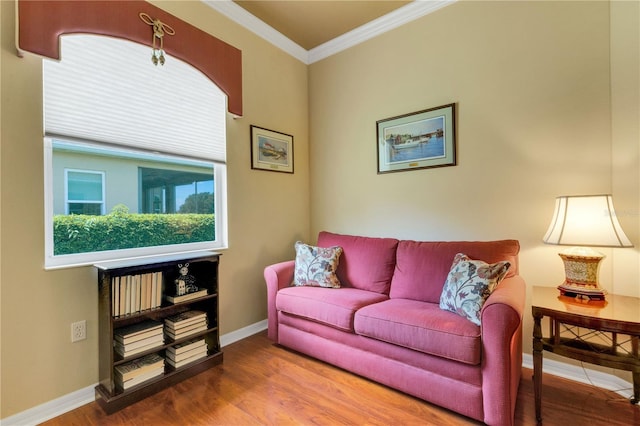 3503 92nd Ave E, Parrish, FL 34219 - living area with wood finished floors and ornamental molding