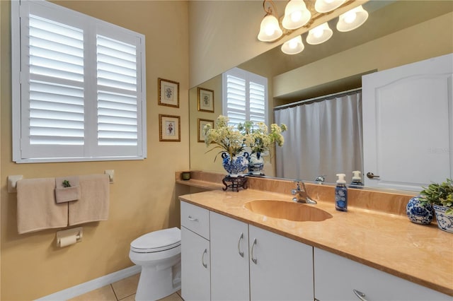 3503 92nd Ave E, Parrish, FL 34219 - full bathroom with vanity, tile patterned floors, and a shower with curtain