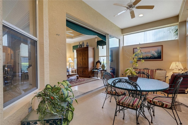3503 92nd Ave E, Parrish, FL 34219 - view of patio with ceiling fan and outdoor dining space