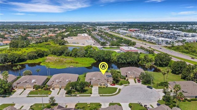3503 92nd Ave E, Parrish, FL 34219 - aerial perspective of suburban area featuring a large body of water