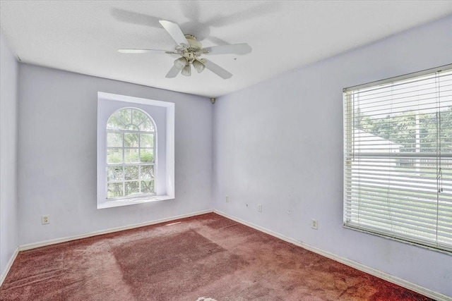 1462 Lake Shore Ranch Dr, Seffner, FL 33584 - carpeted spare room featuring a ceiling fan and baseboards