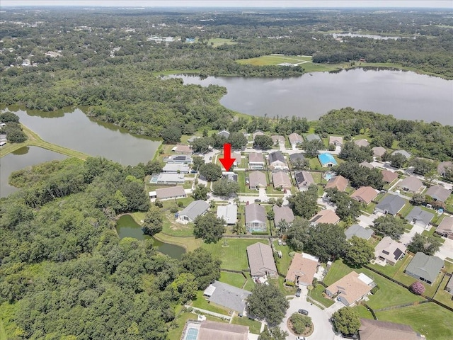 1462 Lake Shore Ranch Dr, Seffner, FL 33584 - aerial view of property's location with a large body of water and nearby suburban area