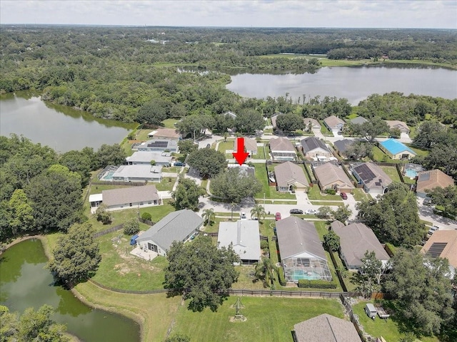 1462 Lake Shore Ranch Dr, Seffner, FL 33584 - aerial overview of property's location featuring a nearby body of water and nearby suburban area