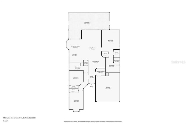 1462 Lake Shore Ranch Dr, Seffner, FL 33584 - view of home floor plan
