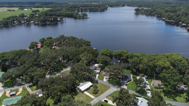 6607 S Merleing Loop, Floral City, FL 34436 - aerial view of property's location with a nearby body of water and a heavily wooded area