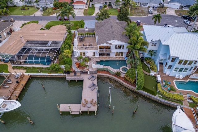 4545 Harbor Hills Dr, Largo, FL 33770 - aerial perspective of suburban area with a pool